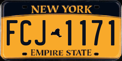 NY license plate FCJ1171
