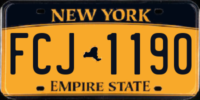 NY license plate FCJ1190