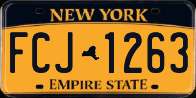 NY license plate FCJ1263
