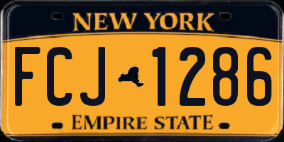NY license plate FCJ1286