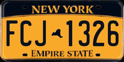 NY license plate FCJ1326