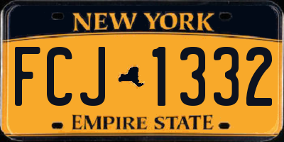 NY license plate FCJ1332