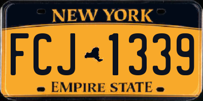 NY license plate FCJ1339