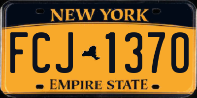 NY license plate FCJ1370