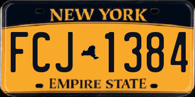 NY license plate FCJ1384