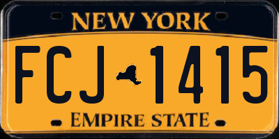 NY license plate FCJ1415