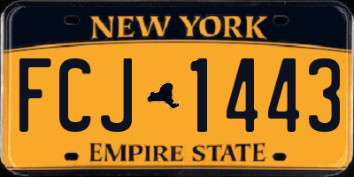 NY license plate FCJ1443