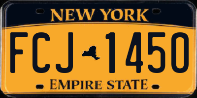 NY license plate FCJ1450