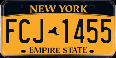 NY license plate FCJ1455