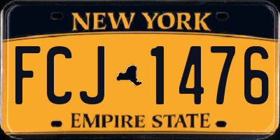 NY license plate FCJ1476