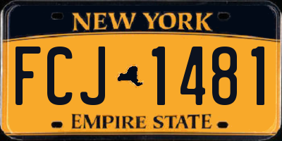 NY license plate FCJ1481
