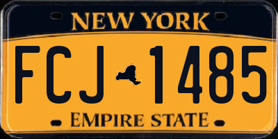 NY license plate FCJ1485