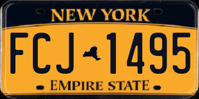 NY license plate FCJ1495