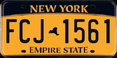 NY license plate FCJ1561