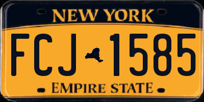 NY license plate FCJ1585