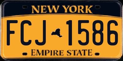 NY license plate FCJ1586