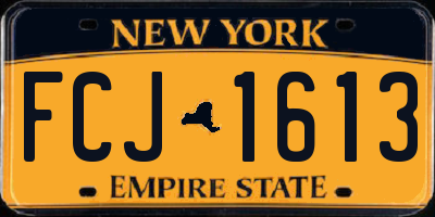 NY license plate FCJ1613