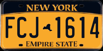 NY license plate FCJ1614
