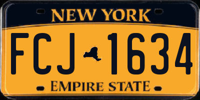 NY license plate FCJ1634