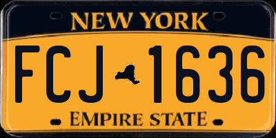 NY license plate FCJ1636