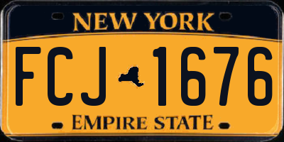 NY license plate FCJ1676