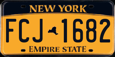 NY license plate FCJ1682