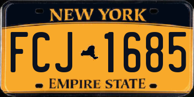 NY license plate FCJ1685