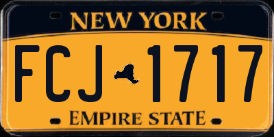 NY license plate FCJ1717