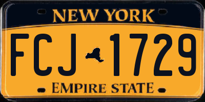 NY license plate FCJ1729