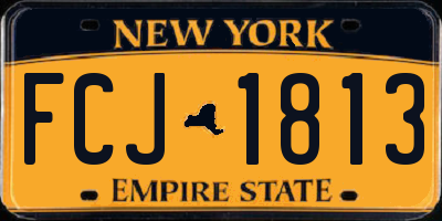 NY license plate FCJ1813