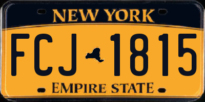 NY license plate FCJ1815