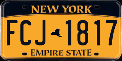 NY license plate FCJ1817