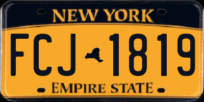 NY license plate FCJ1819