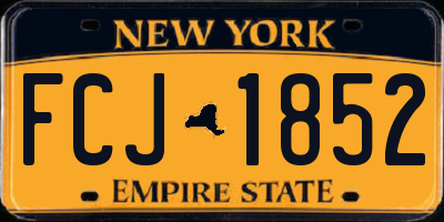 NY license plate FCJ1852