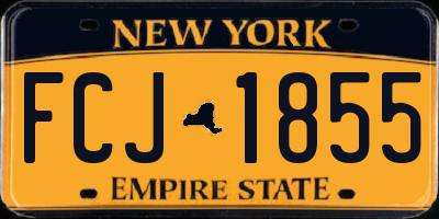 NY license plate FCJ1855