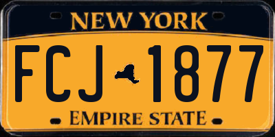 NY license plate FCJ1877