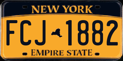 NY license plate FCJ1882