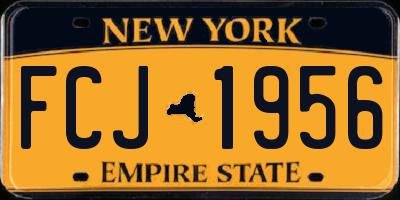 NY license plate FCJ1956