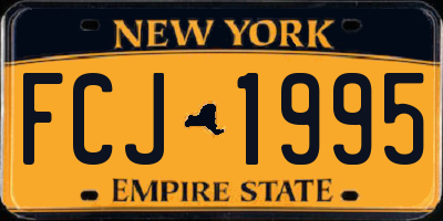 NY license plate FCJ1995