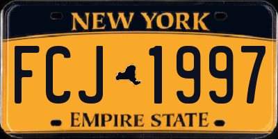NY license plate FCJ1997