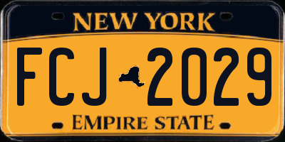NY license plate FCJ2029