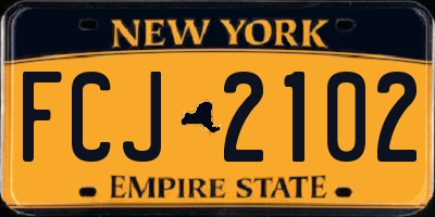 NY license plate FCJ2102