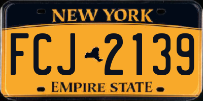 NY license plate FCJ2139