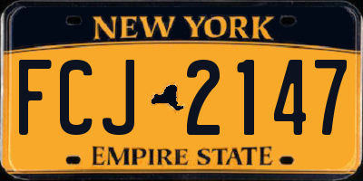 NY license plate FCJ2147