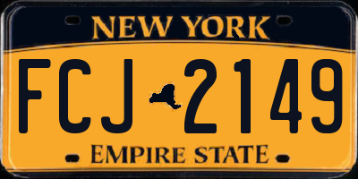 NY license plate FCJ2149