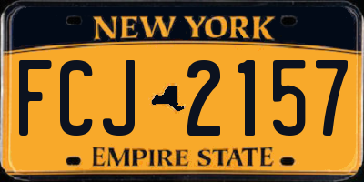 NY license plate FCJ2157