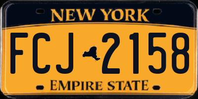 NY license plate FCJ2158