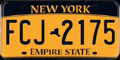 NY license plate FCJ2175