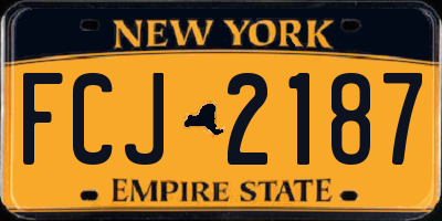 NY license plate FCJ2187
