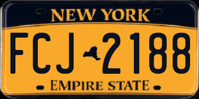 NY license plate FCJ2188